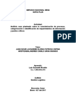 Guia 2 Análisis Caso Planteado Sobre La Caracterización de Procesos, Categorización e Identificación de Requerimientos de Información y Puntos Críticos