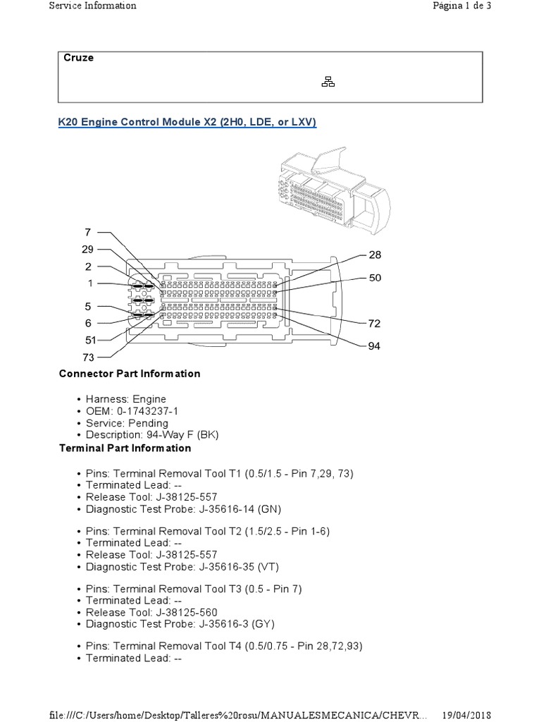 Chevrole Cruser Pi Out X2ecotech Pdf Throttle Components