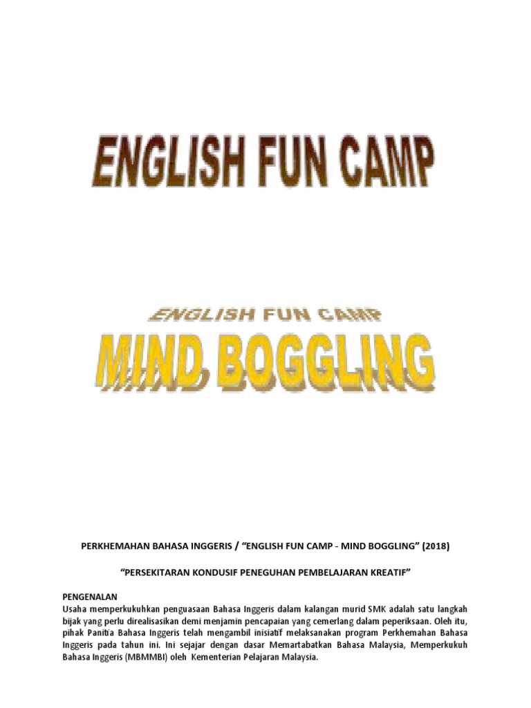 Edited English Camp Paperwork Pdf