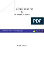 GMP, GLP, TQM, QA-QC, FDA Regulations Explained