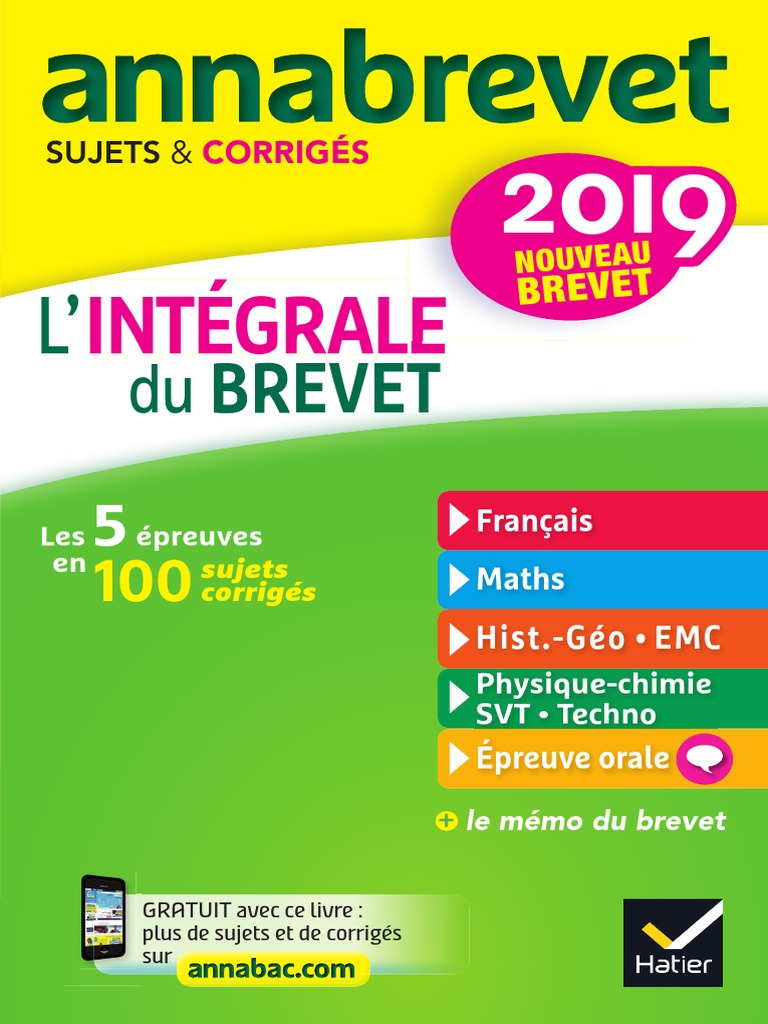 Sujet Brevet Français Dénoncer Les Travers De La Société Pdf Annales Annabrevet 2019 Lintégrale Du Nouveau Brevet 3e | PDF |  Enseignement des mathématiques