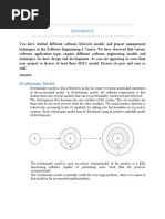 Question#1: Evolutionary Model