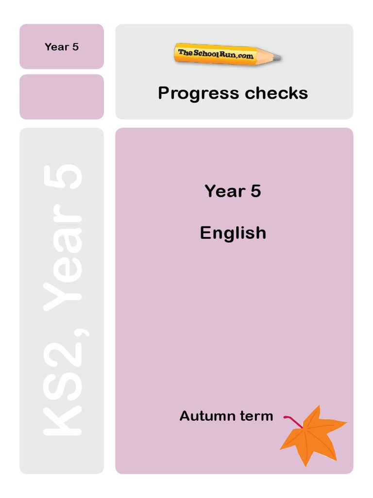 Year 5 English Progress Checks Guide | PDF | Adverb | Verb