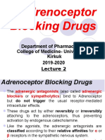 Adrenoceptor Blocking Drugs: Department of Pharmacology College of Medicine-University of Kirkuk 2019-2020