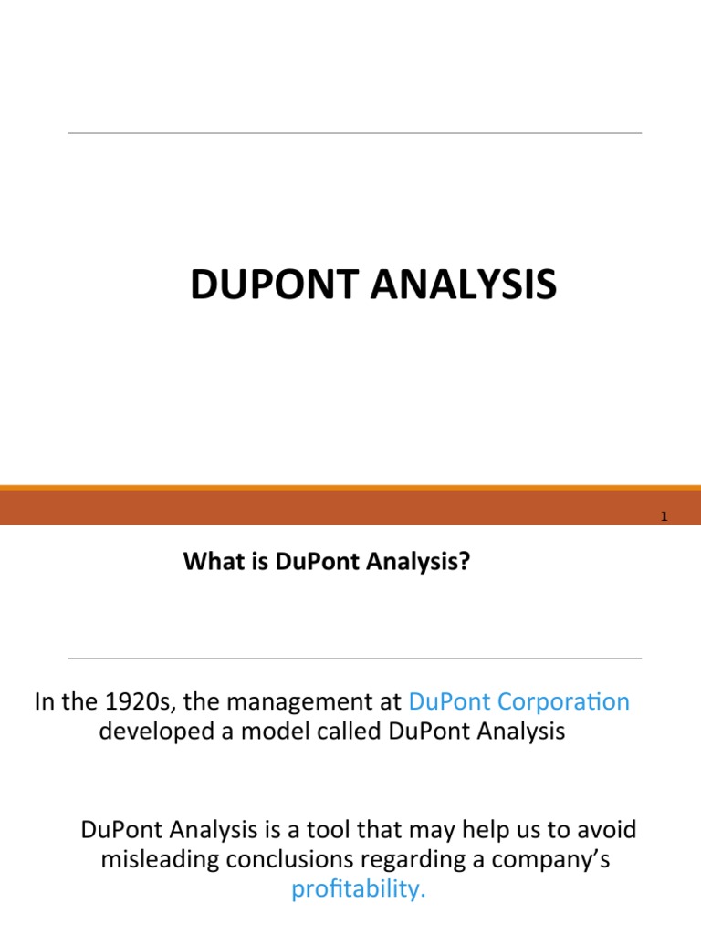 Dupont Analysis | PDF | Revenue | Return On Equity
