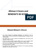 Altman Z-Score and Beneish M-Score Explained