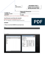 Hanoi University PROGRESS TEST 1