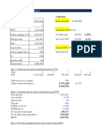 Worldwide Trousers, Inc. Cash Flows: Adjusted Present Value Example