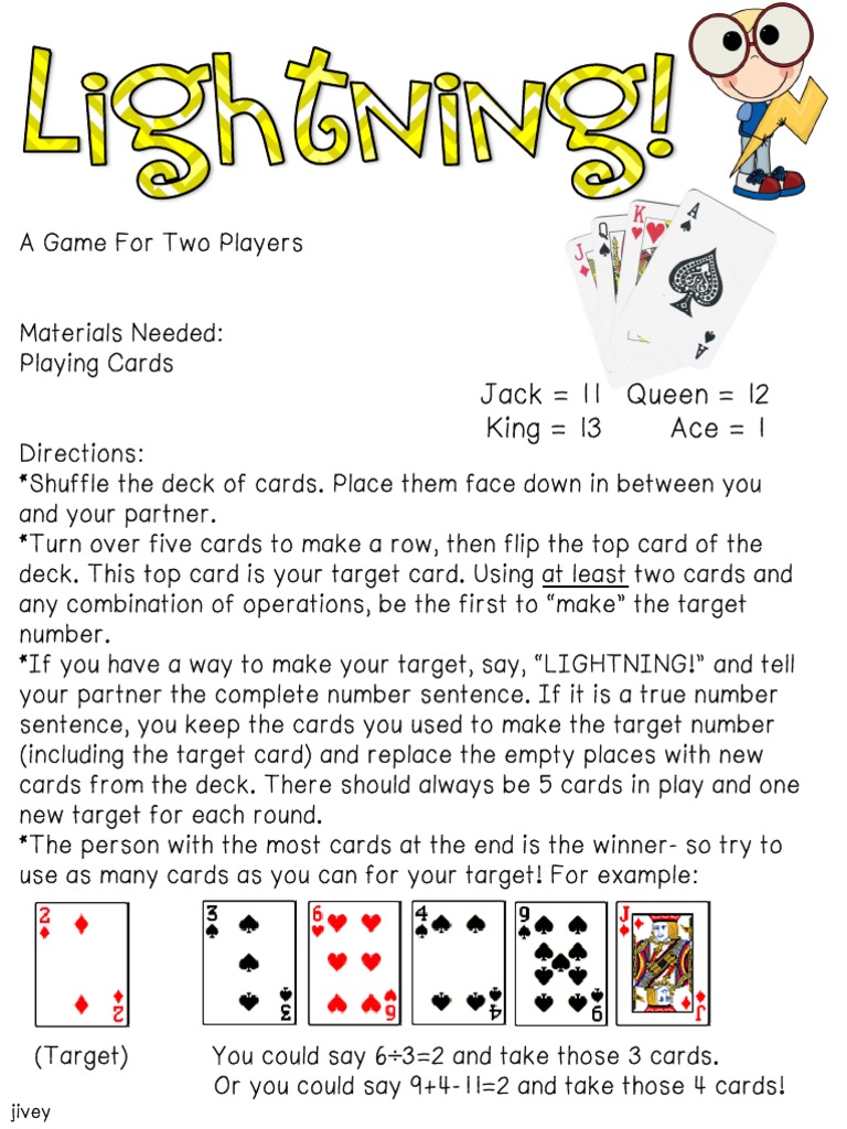 Lightning Card Game PDF