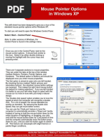 Mouse Pointer Options in Windows XP: Select: Start - Control Panel