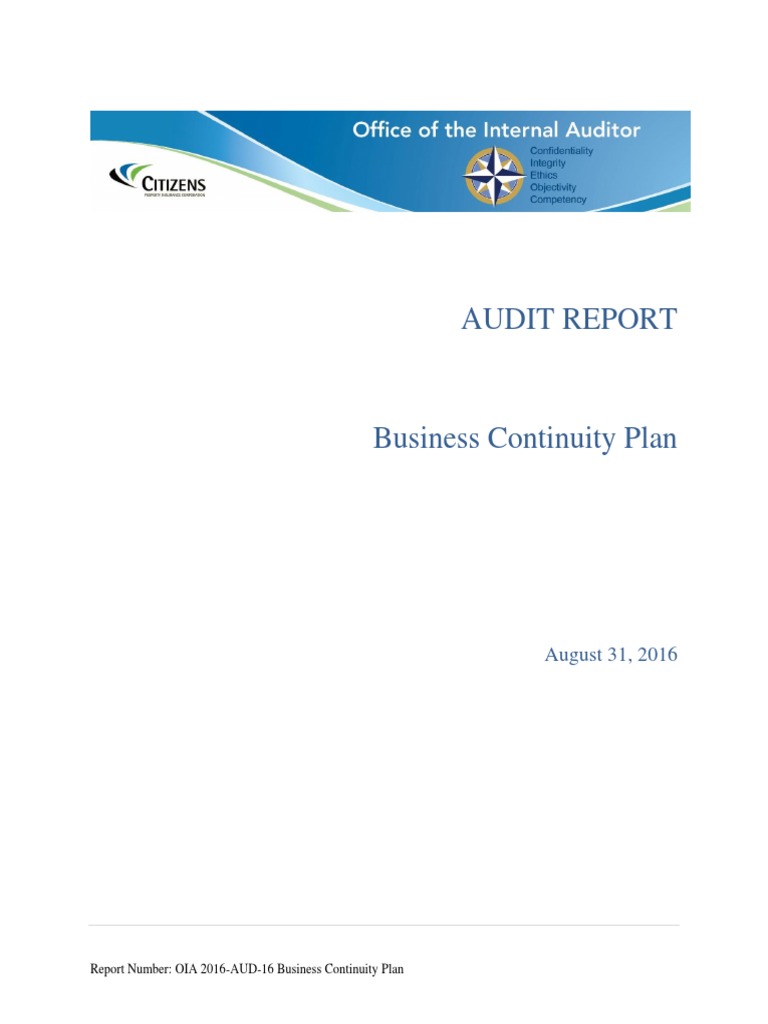 Audit Report: August 31, 2016 | PDF | Business