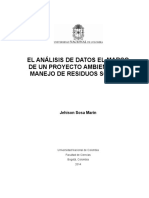 El Análisis de Datos en El Marco de Un Proyecto Ambiental de Manejo de Residuos Sólidos PDF