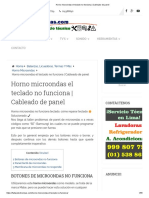 Horno Microondas El Teclado No Funciona Cableado de Panel PDF