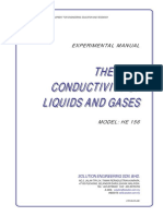 (Thermal Conductivity of Liquid and Gases) EXPERIMENTAL MANUAL