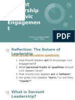 Servant Leadership for Civic Engagement
