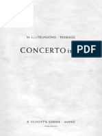 CASTELNUOVO-TEDESCO - Op 99 Concerto in Re magg (guitar score only) (Ed Schott) (chitarra)