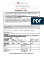 Toke Pharmaceuticals Job Application Form PDF