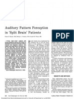 Auditory Pattern Perception in 'Split Brain' Patients