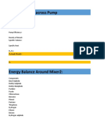 Energy Balance Across Pump: Actual Work