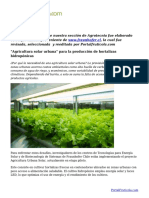 Agricultura Solar Urbana - para La Producción de Hortalizas Hidropónicas