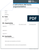 Estructura de Texto Argumentativo