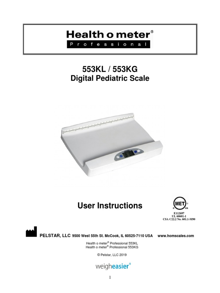 Báscula digital para bebés para pesar hasta 20 kg / 44 lb Báscula para bebés