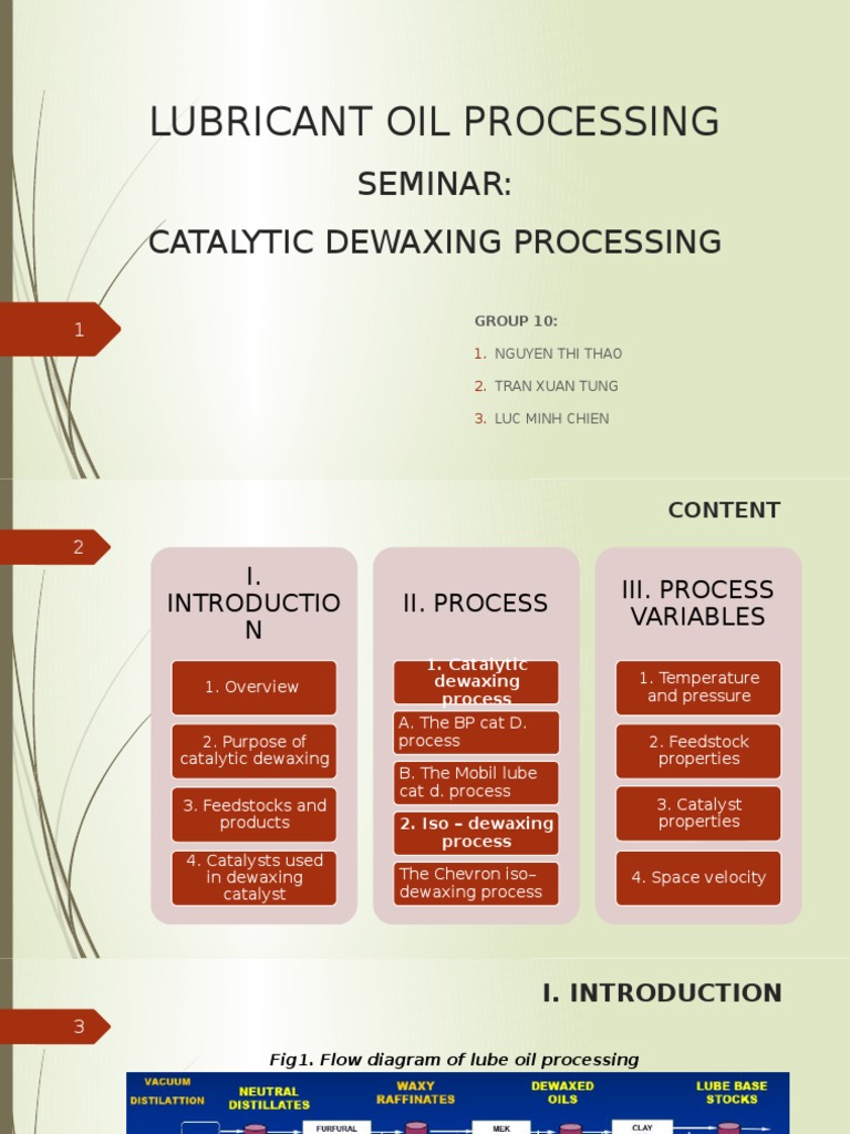 Catalytic Dewaxing Process Pdf Cracking Chemistry Wax