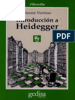 Vattimo Introducción A Heidegger