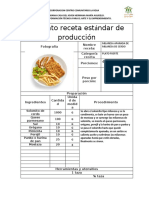 Formato Receta Estándar de Produccion 1