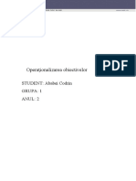 Tema - 4 - Operationalizarea Obiectivelor