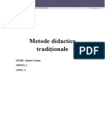 Tema - 7 - Metode Didactice Tradiționale