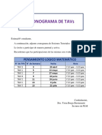 Cronograma de Tavs: Pensamiento Logico Matemático