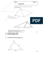 Fourth Form Trigonometry Assessment
