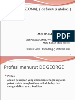 Profesional, Arti Dan Definisi