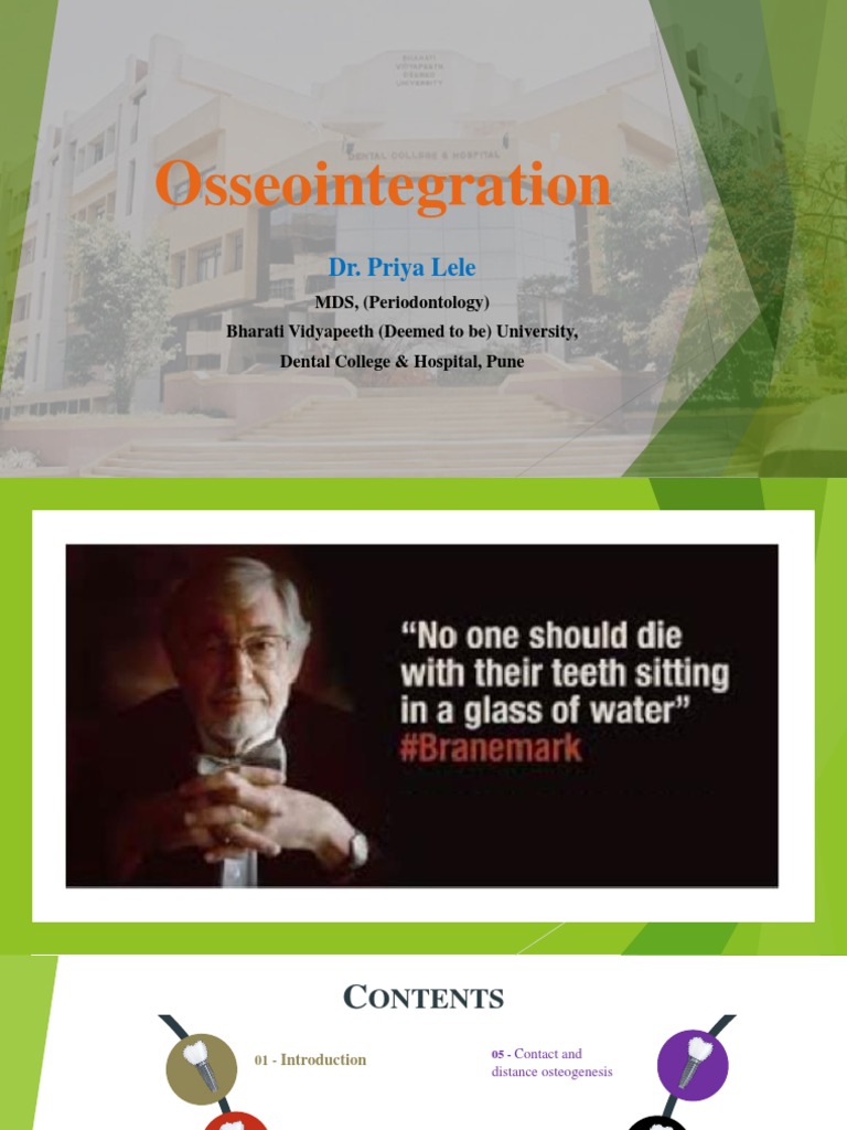 Osseointegration | PDF | Dental Implant | Bone