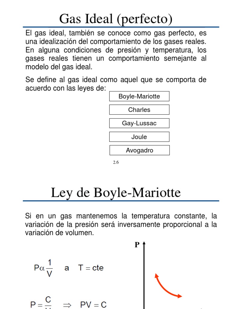 Definición y leyes del gas ideal | PDF | Gases | Temperatura