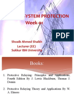 Power System Protection Week-01: Shoaib Ahmed Shaikh Lecturer (EE) Sukkur IBA University