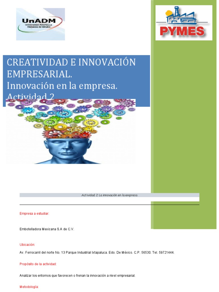 Gcie U2 A2 Rart. | PDF | Innovación | Marketing