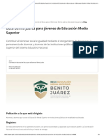 Beca Benito Juárez para Jóvenes de Educación Media Superior - Coordinación Nacional de Becas para El Bienestar Benito Juárez - Gobierno - Gob