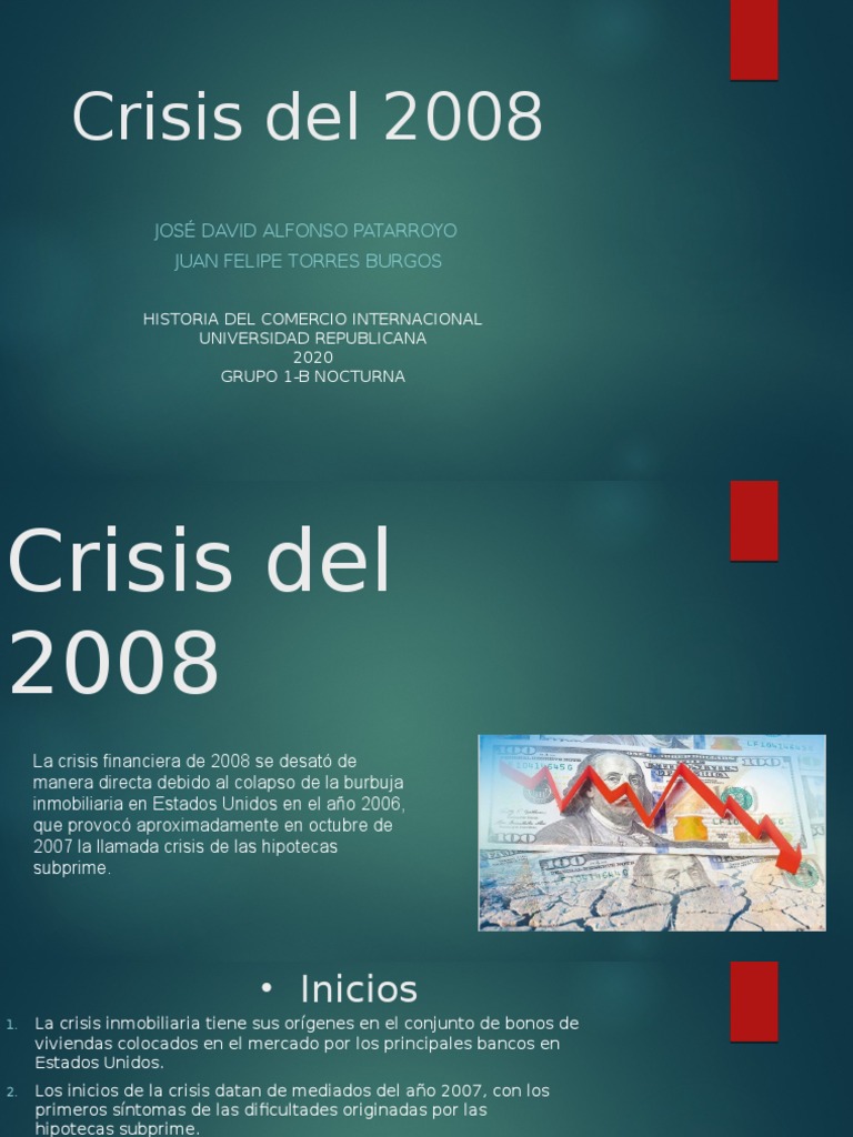 Crisis Financiera Global de 2008 | PDF | Crisis financiera de 2007-2008 ...
