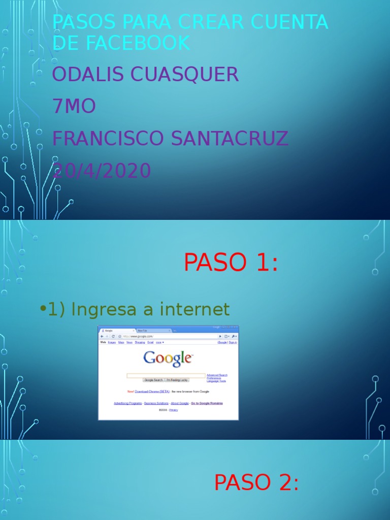 Pasos para Crear Cuenta de Facebook | PDF | Crecimiento personal y ...