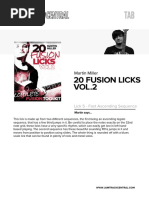 Lick 5 - Tab  fusion guitar