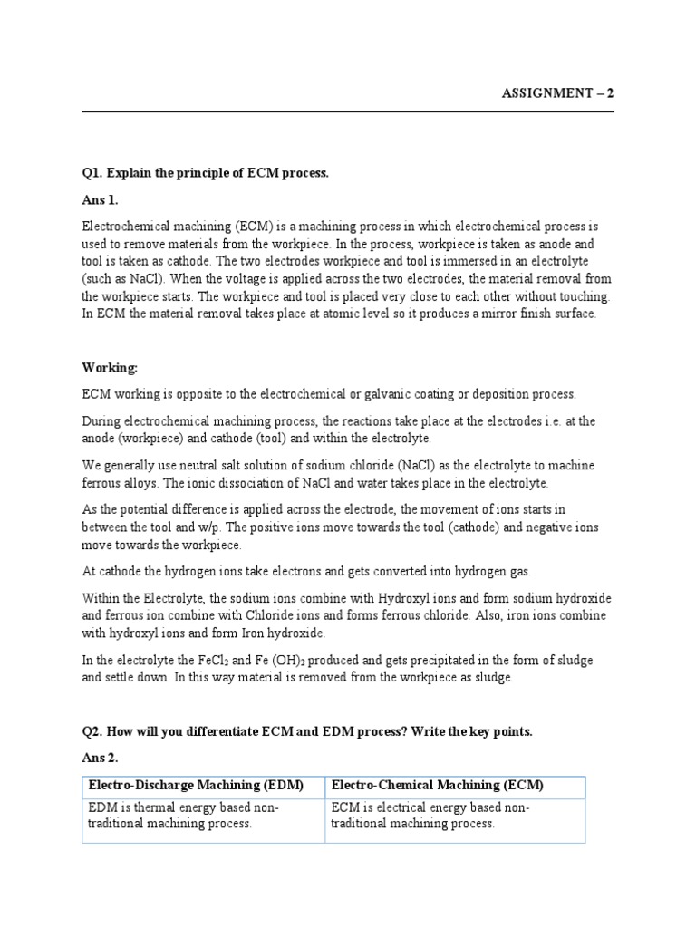 Assignment 2 (Praful Rawat 160970104033) | PDF | Electrochemistry ...