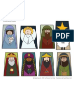 Printable Christmas Nativity Set in Color or Black and White