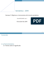 Objetivos e Instrumentos de La Teoría Semántica