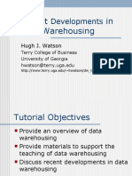 Recent in Data Warehousing: Developments