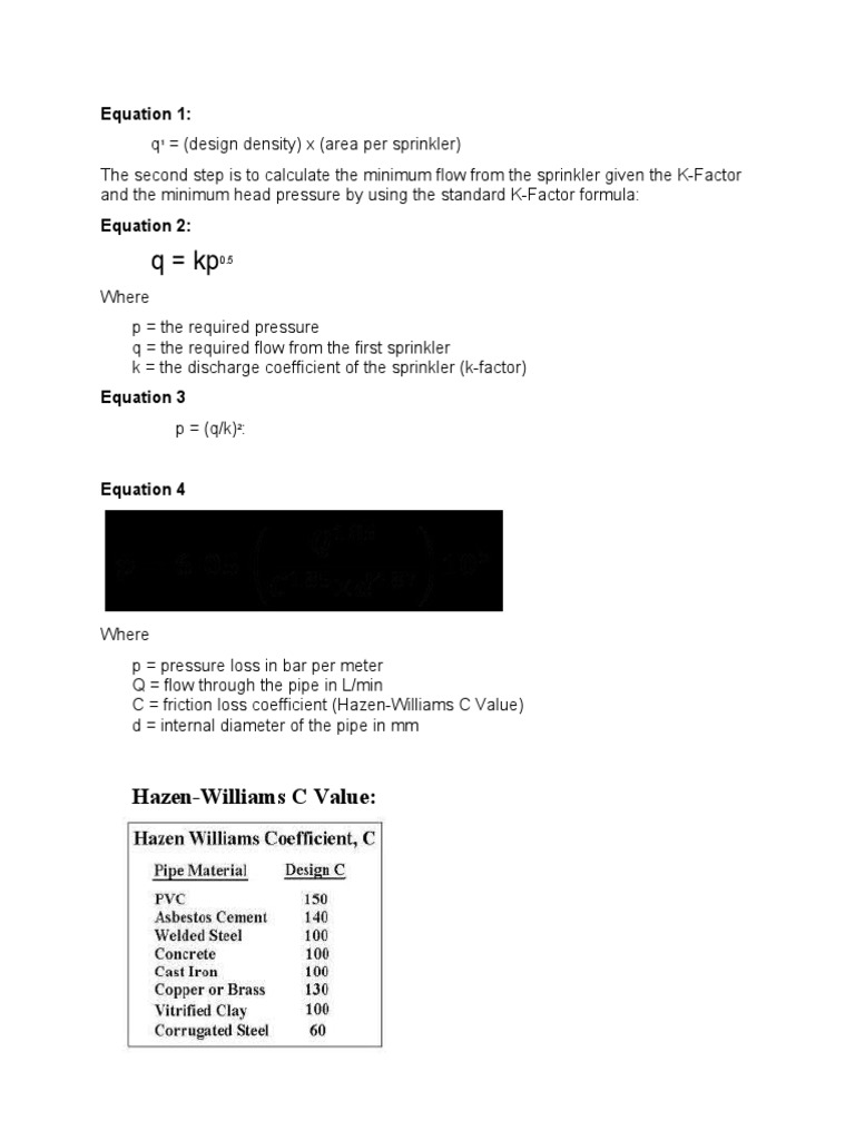 HazenWilliams C Value Equation 1 PDF