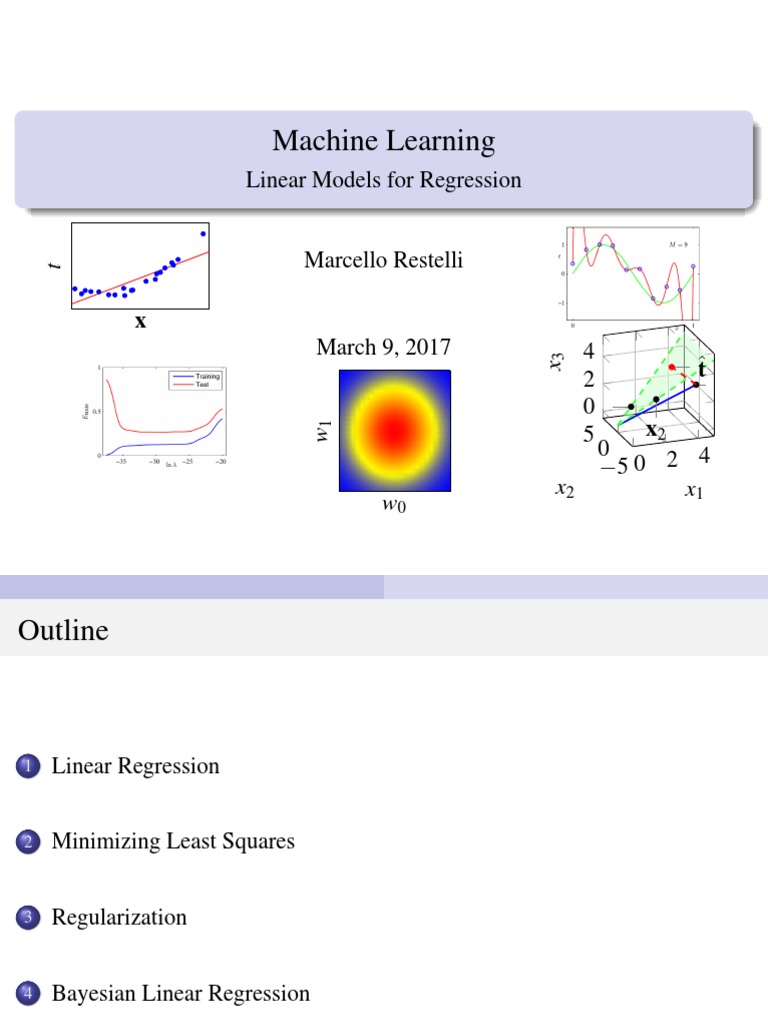 Machine Learning: Linear Models For Regression | PDF | Ordinary Least ...