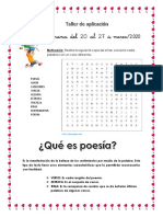 TALLER DE APLICACIÓN Lengua Poesia