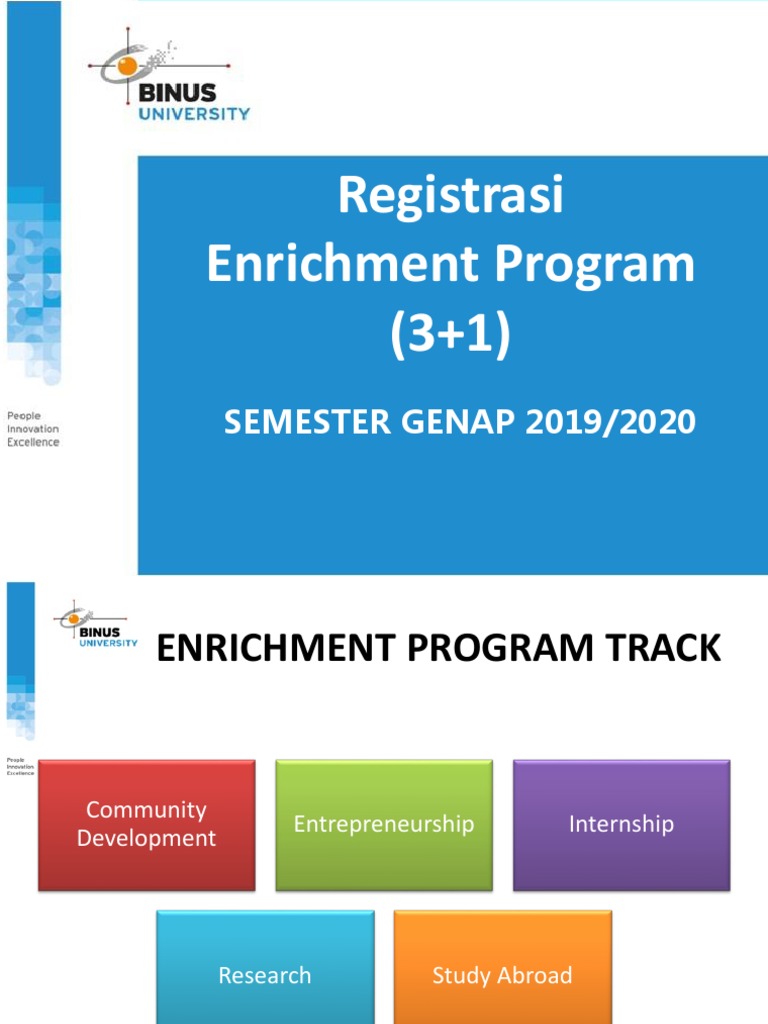 Enrichment program binus